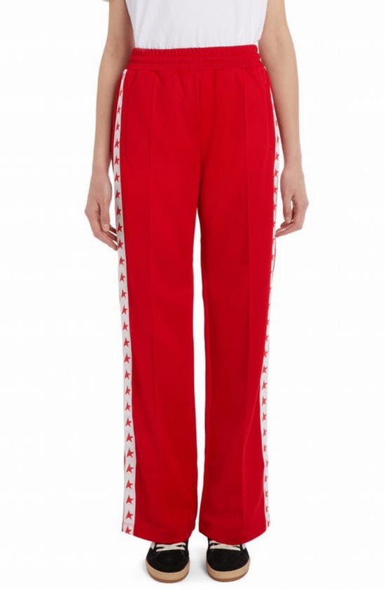 Red Polyester Dorotea Pants