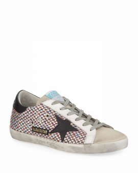 Superstar Multi Lace-up Sneakers In Gray Metallic