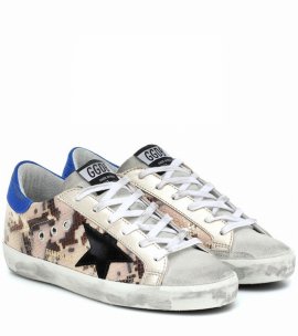 Superstar Snake-effect Sneakers In Printed Python-black Star