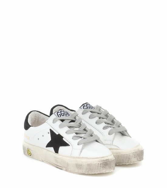 Kids' Superstar Lace-up Sneakers In White