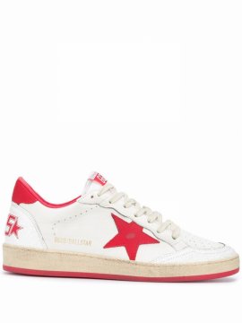 Ball Star Sneakers In White Leather