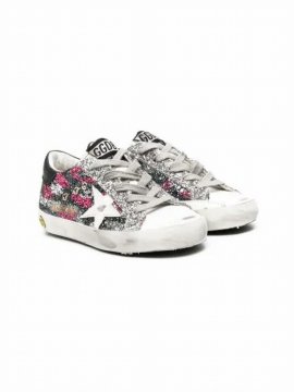 Kids' Glitter Superstar Sneakers In Silver