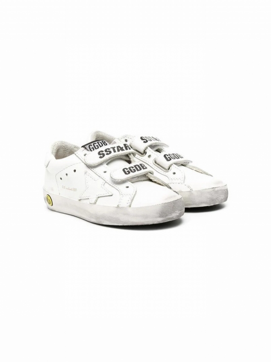 Kids' Superstar Touch Strap Sneakers In White