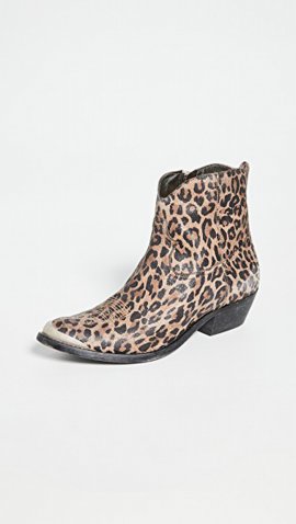 Young Animal Print Texan Ankle Boots In Beige