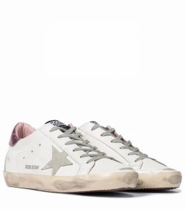 Superstar Leather Sneakers In White/ice/pink