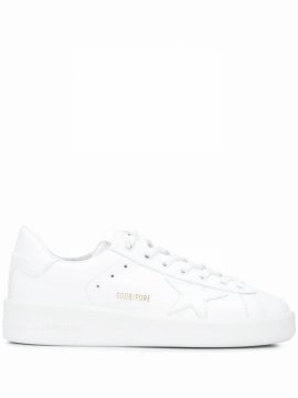 Pure Leather Low-top Sneakers In White