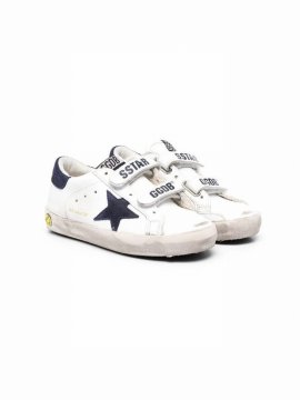 Kids' Super-star Touch-strap Sneakers In White