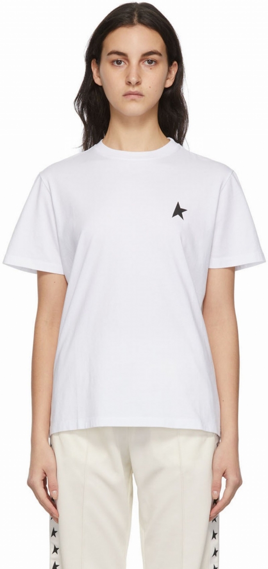 Star-print Cotton T-shirt In White