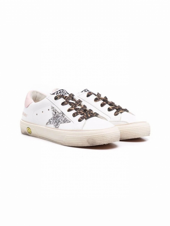 Kids' Superstar Distressed Sneakers In White