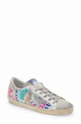 Super-star Low Top Sneaker In Tie Dye Printed Leather