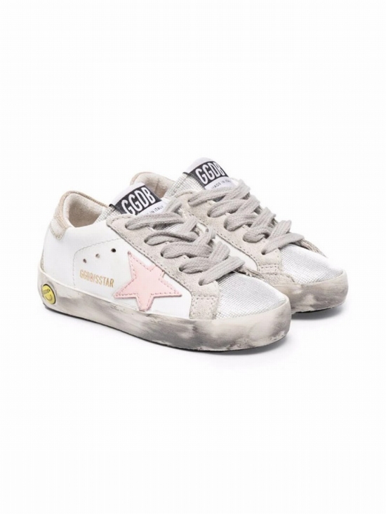 Kids' Superstar Distressed Sneakers In Grey