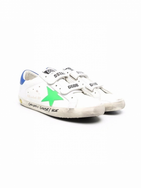 Kids' Baby's, Little Boy's & Boy's Old School Leather Star & Heel Signature Foxing Sneakers In White Multi