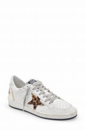 Ball Star Low Top Sneaker In White