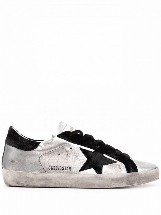 Super-star Leather Sneakers In Silver