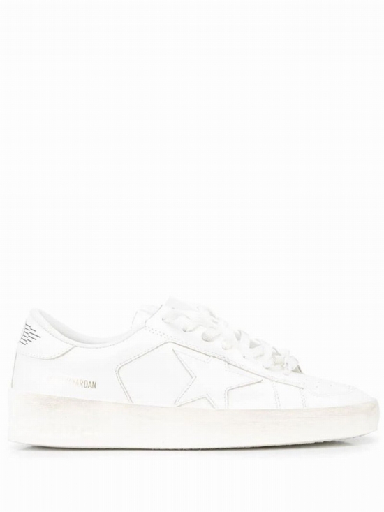 Women's White Leather Sneakers