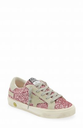 Kids' Superstar Low-top Glitter Sneakers In Pink