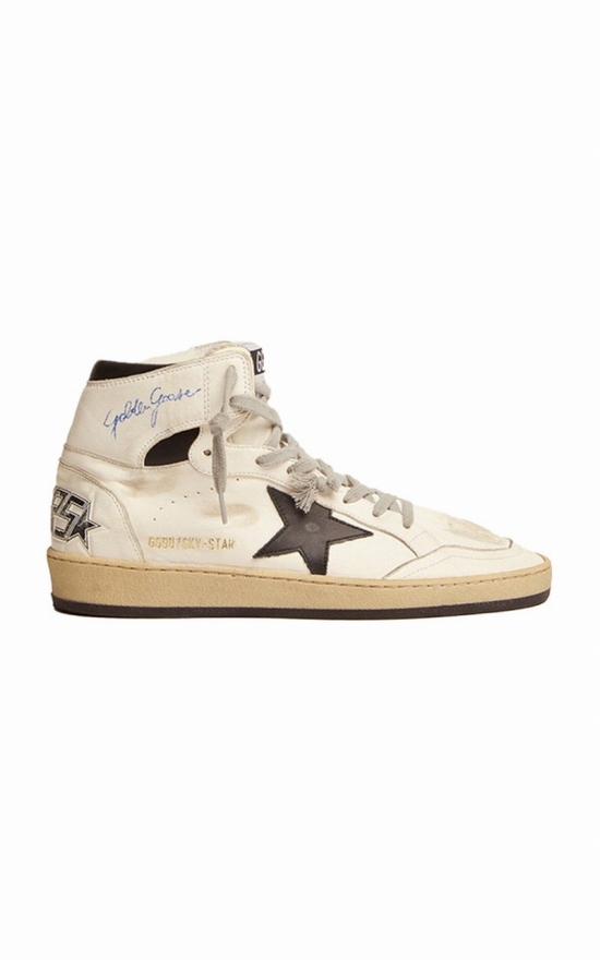 Women's Sky Star Leather Sneakers In Black/white