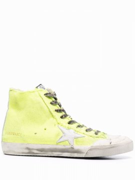 Francy Canvas High-top Sneakers In Yellow