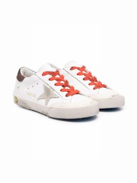 Kids' Star-patch Low-top Sneakers In White