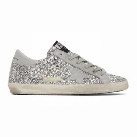 Ssense Exclusive Glitter Superstar Sneakers In Grey