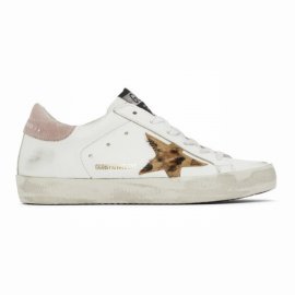 Ssense Exclusive White Leopard Superstar Sneakers