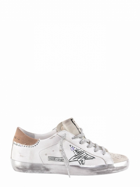 Superstar Distressed Suede And Canvas-trimmed Leather Sneakers In White