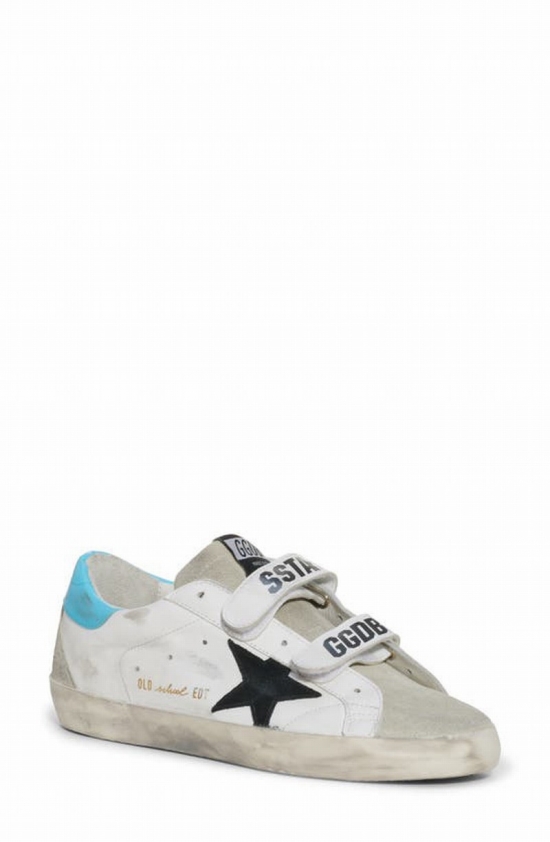 Women's Old School Grip Tape Sneakers In White Black