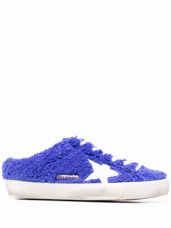 Super-star Sabot Shearling Sneakers In Blue