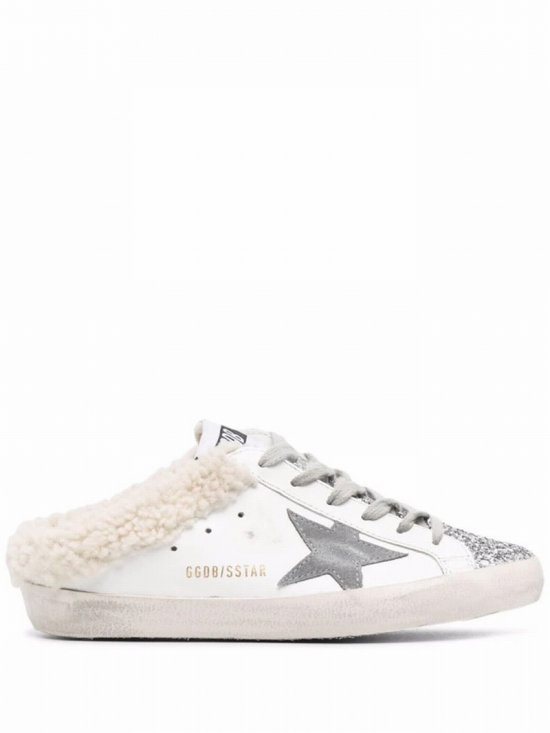 Superstar Sabot 10224 Leather And Shearling Trainers In White/oth