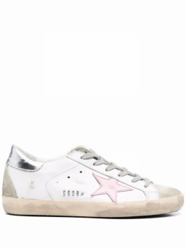 Star-patch Leather Low-top Sneakers In White