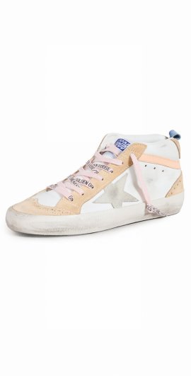 Mid Star Sneakers In White/ Sand/ Ice/ Peach