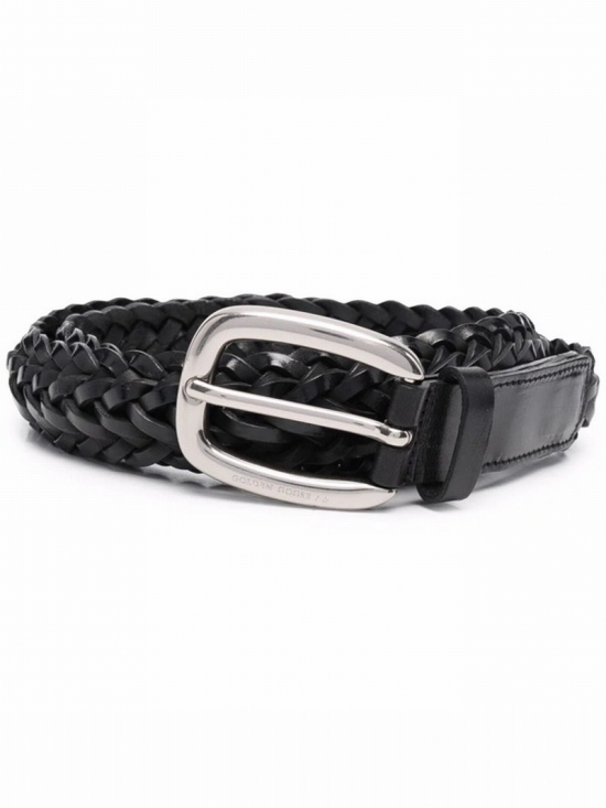 Interwoven-design Belt In Black