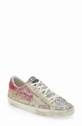 Super-star Low Top Sneaker In Yellow/ Pink/ Lavander