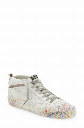 Mid Star Sneaker In White/ Iridiscent