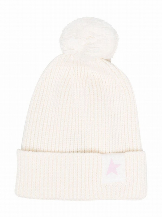 Kids' Cotton And Wool Beanie In Nude & Neutrals