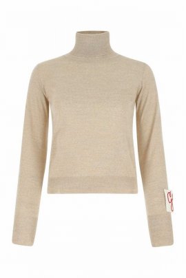 Logo Patch Jumper In Beige