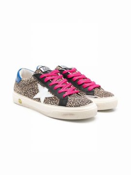 Kids' Superstar Leopard-print Sneakers In Brown