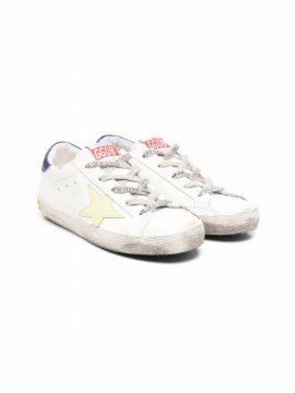 Kids' Super-star Lace-up Sneakers In White