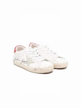 Kids' Super-star Lace-up Sneakers In White