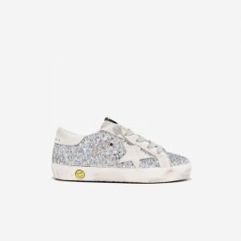 Kids' Silver Super-star Glitter Sneakers