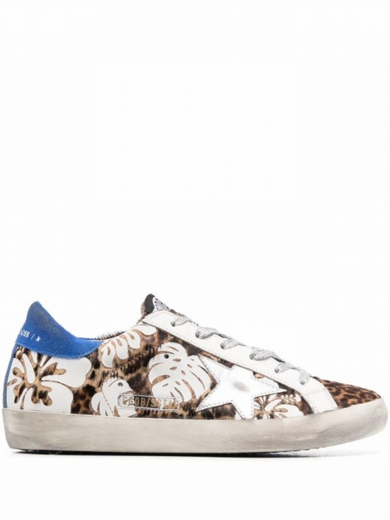 Super-star Animal Print Low-top Sneakers In Brown