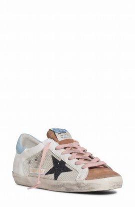 Super-star Low Top Sneaker In Grey/ White/ Brown/ Black