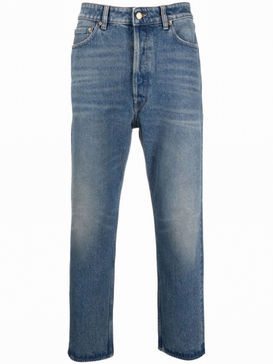 5-pocket Straight-leg Jeans In Multi-colored