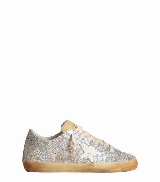 Super-star Lurex Sneaker In Silver Multi