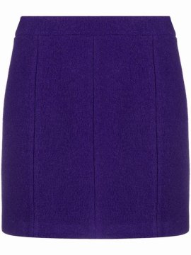 Journey Mini Skirt Fiona Curly Wool Boucle In Violet