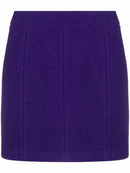 Journey Mini Skirt Fiona Curly Wool Boucle In Violet