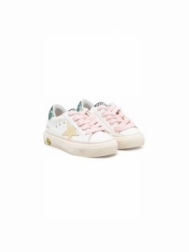 Kids' Star-patch Low-top Sneakers In White