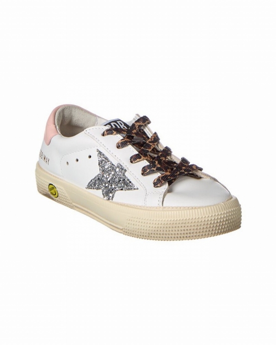 Kids' May Leather Sneaker In White