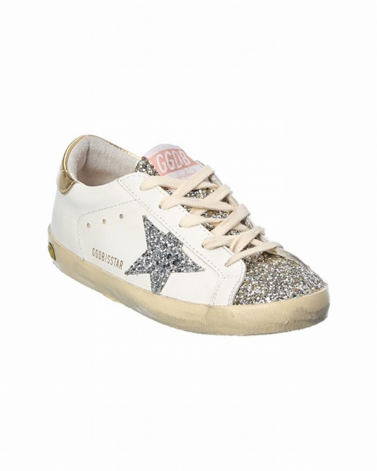 Kids' Super-star Glitter Sneaker In White