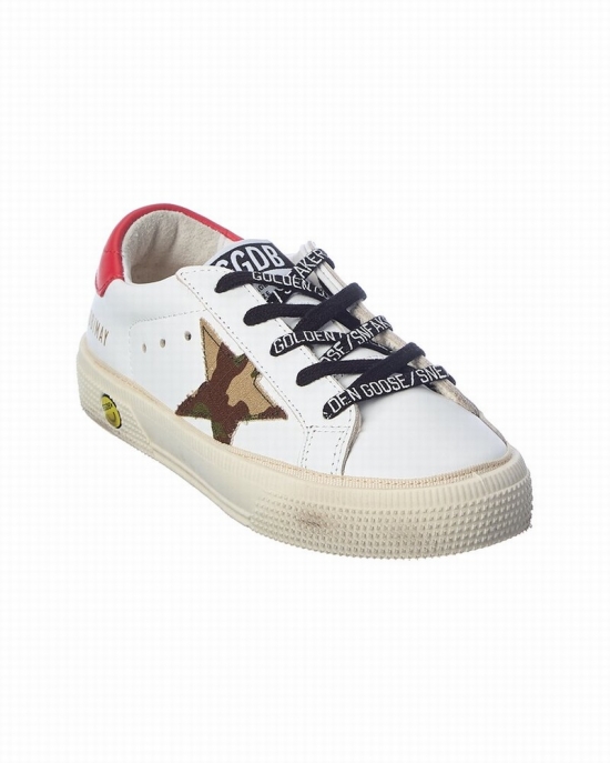 Kids' May Leather Sneaker In White